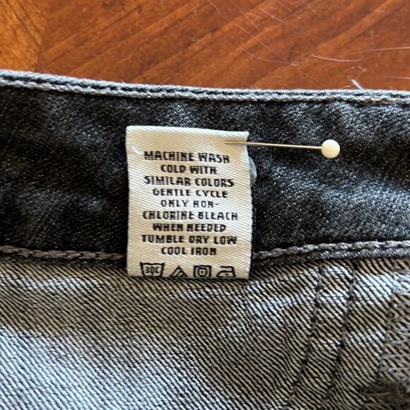 American Rag cie Faded Black Gray Super Skinny Stretch Denim Jeans Size 5-S - Picture 7 of 11